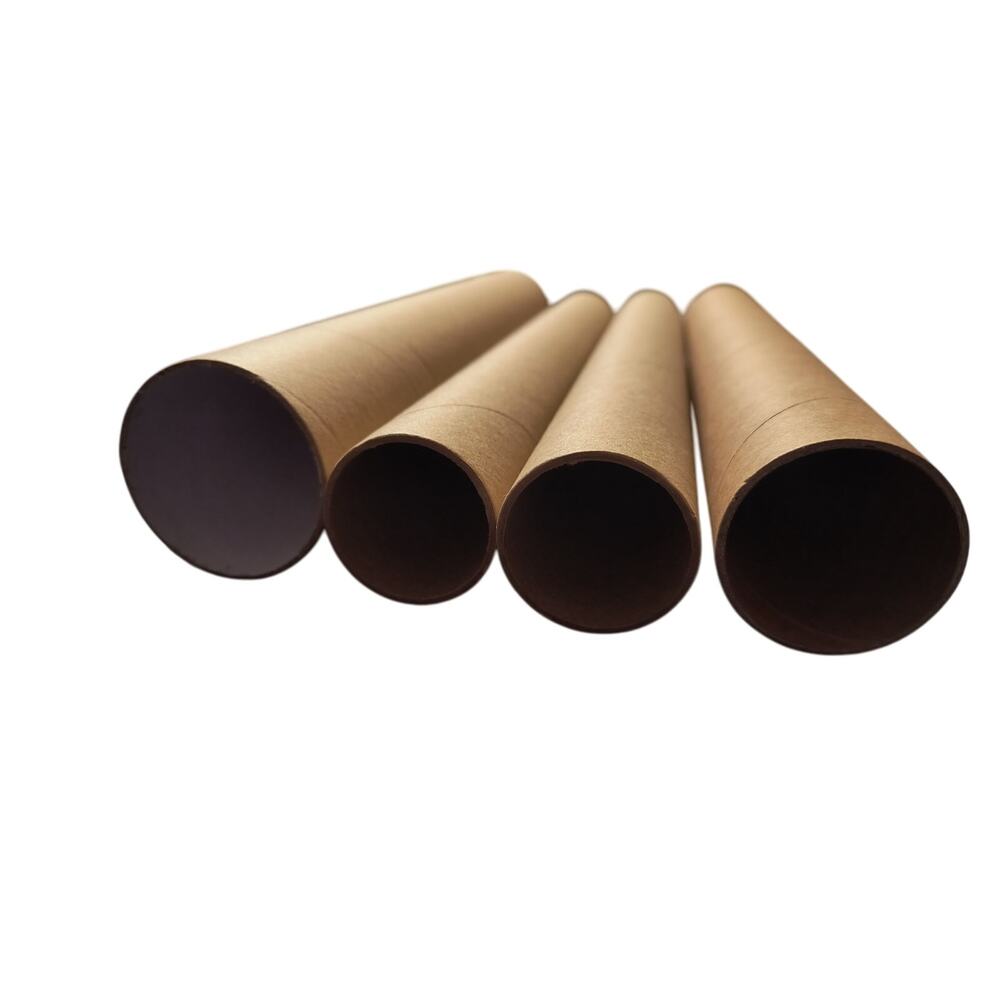 Cardboard Tubes 12 inch Mail Ship Craft Art Storage Rolls Brown set of 4